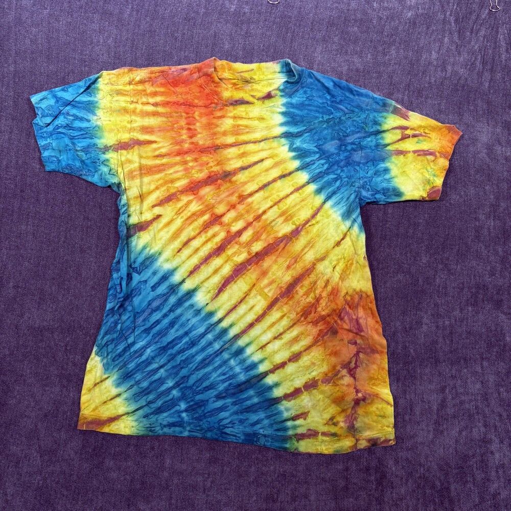 Tie Dye T Shirt Mens Medium Vintage 90s Single Stitch Cotton Hippie Psychedelic